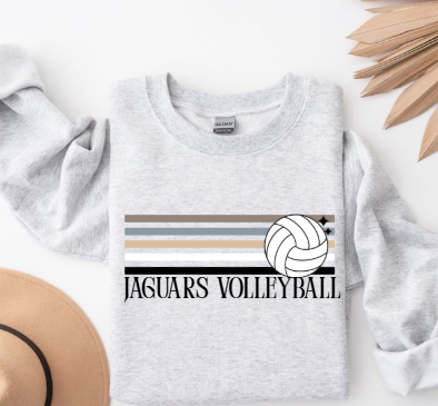 Retro Natural Stripe Volleyball   - Crewneck TJ