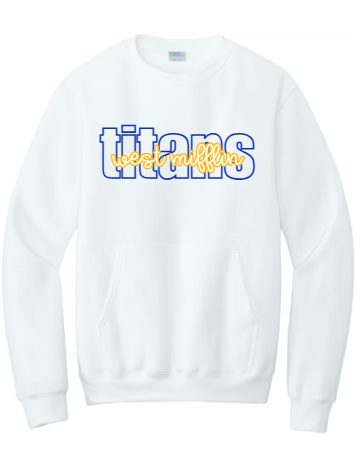 Signature Outline  - Pocket Crewneck WM
