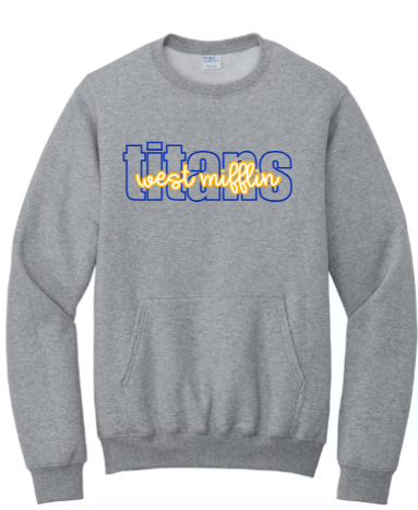 Signature Outline  - Pocket Crewneck WM