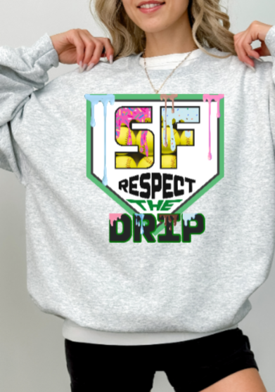 Respect the Drip Crewneck - Softball South Fayette