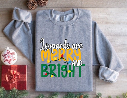Merry & Bright - Leopards Crewneck