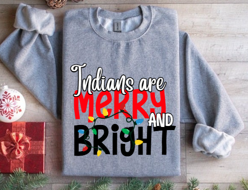 Merry & Bright - Indians Crewneck