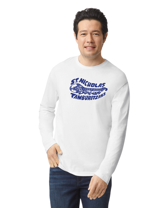 St. Nicholas Tamburitzans Long Sleeve Tee - Design on Front Center
