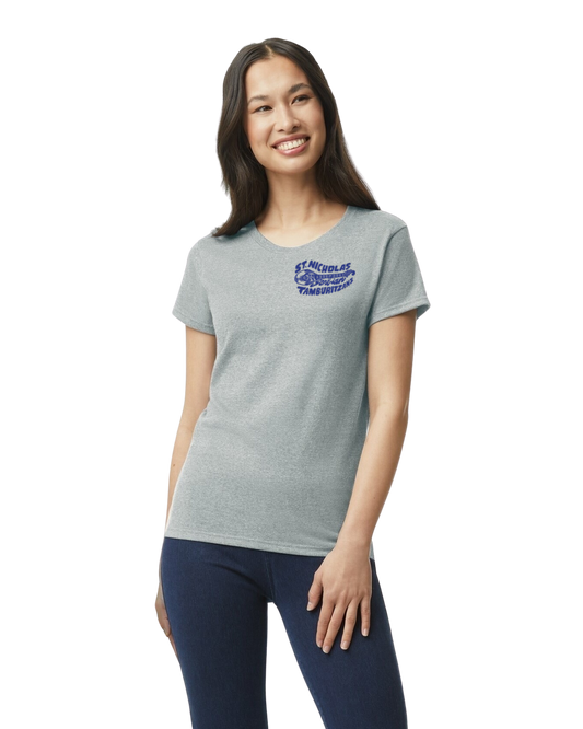 St. Nicholas Tamburitzans WOMENS cut Tee- Design on Breast and Back